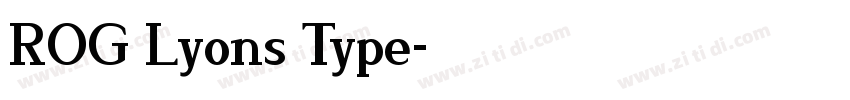 ROG Lyons Type字体转换